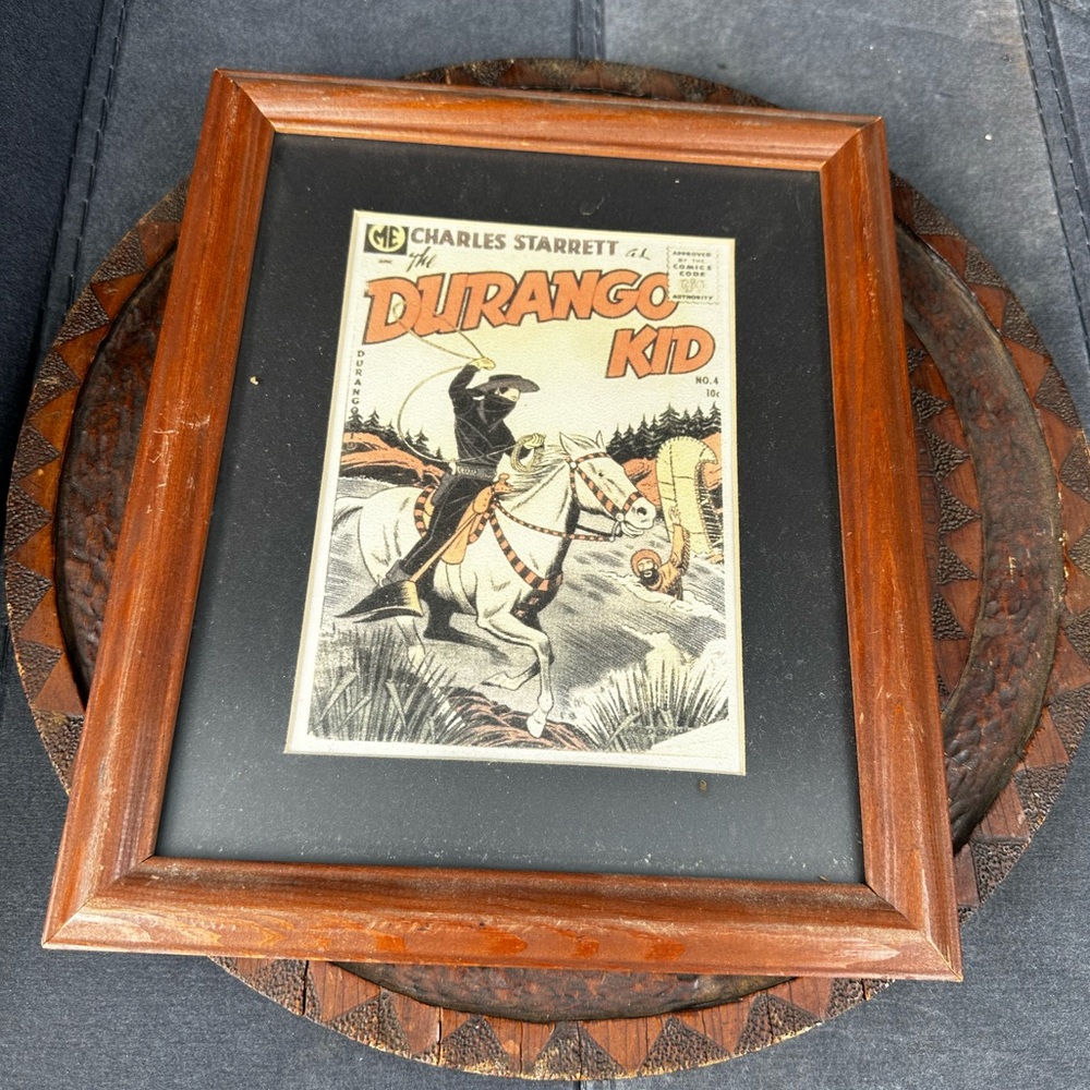 Framed Durango Kid Comic Art